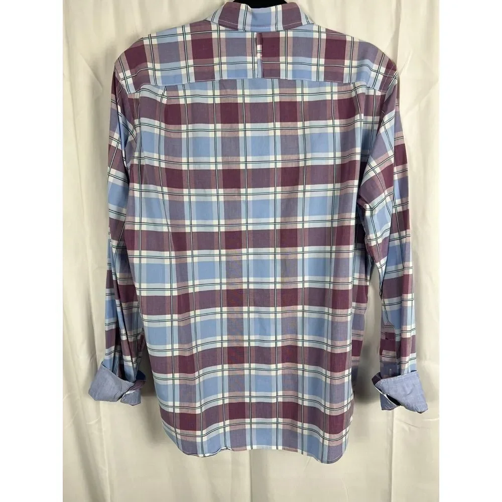 Banana Republic‎ Mens Shirt Medium Plaid Camden Fit Long Sleeve Button Up